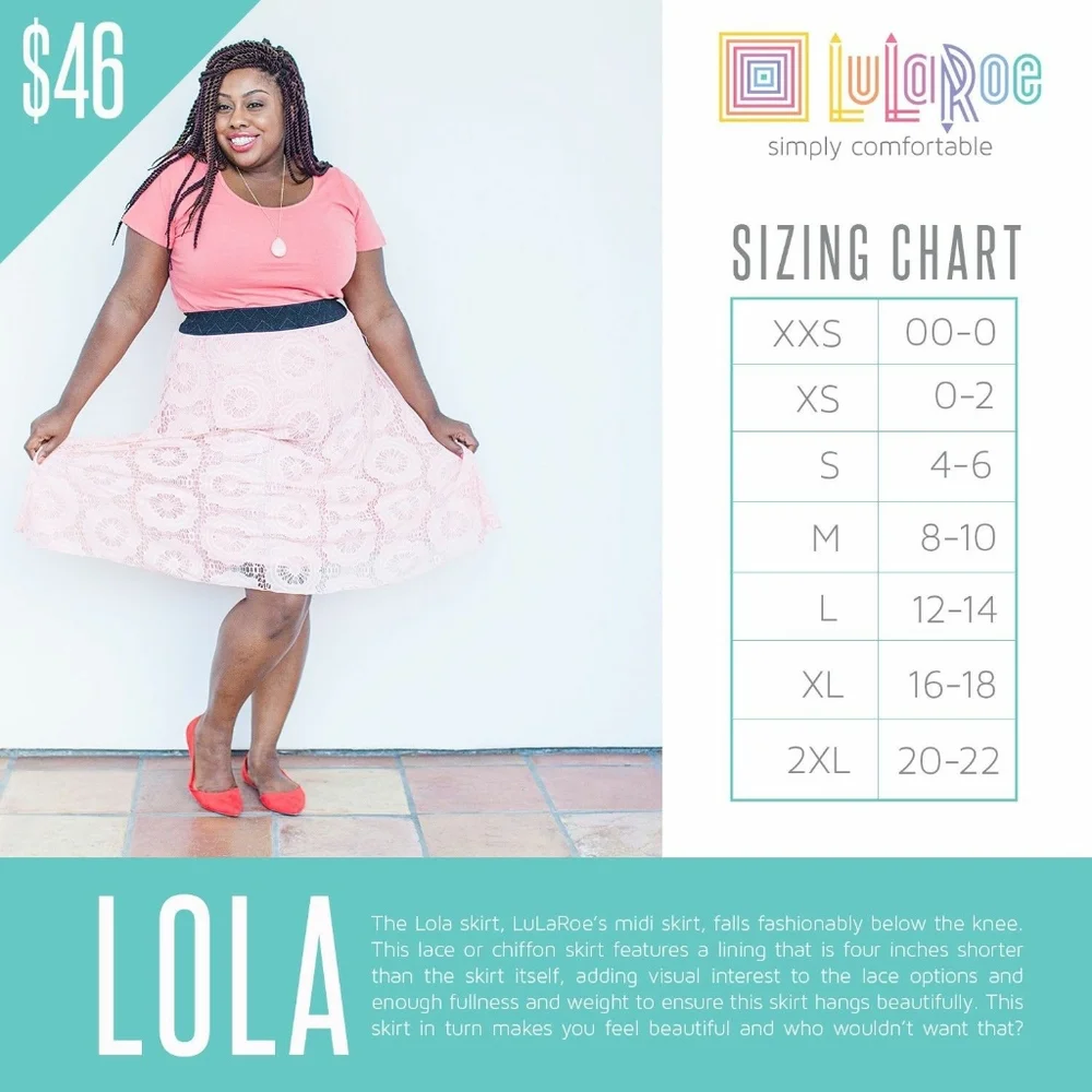 Lularoe Lola Midi Skirt - Picture 6 of 6